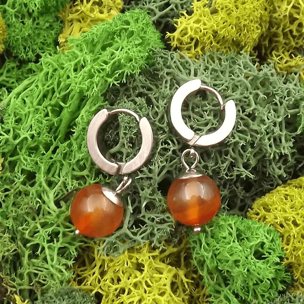 Dragon Ball ihletésű karneol potara fülbevaló